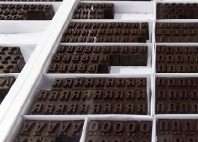 Letras de chocolate