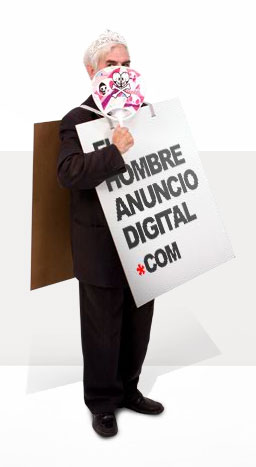 El hombre anuncio digital