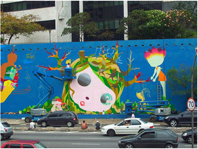 Mural gigante en Sao Paulo