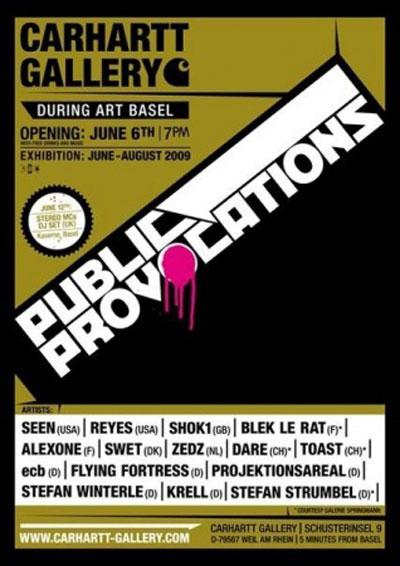 Public Provocations - Carhartt Gallery